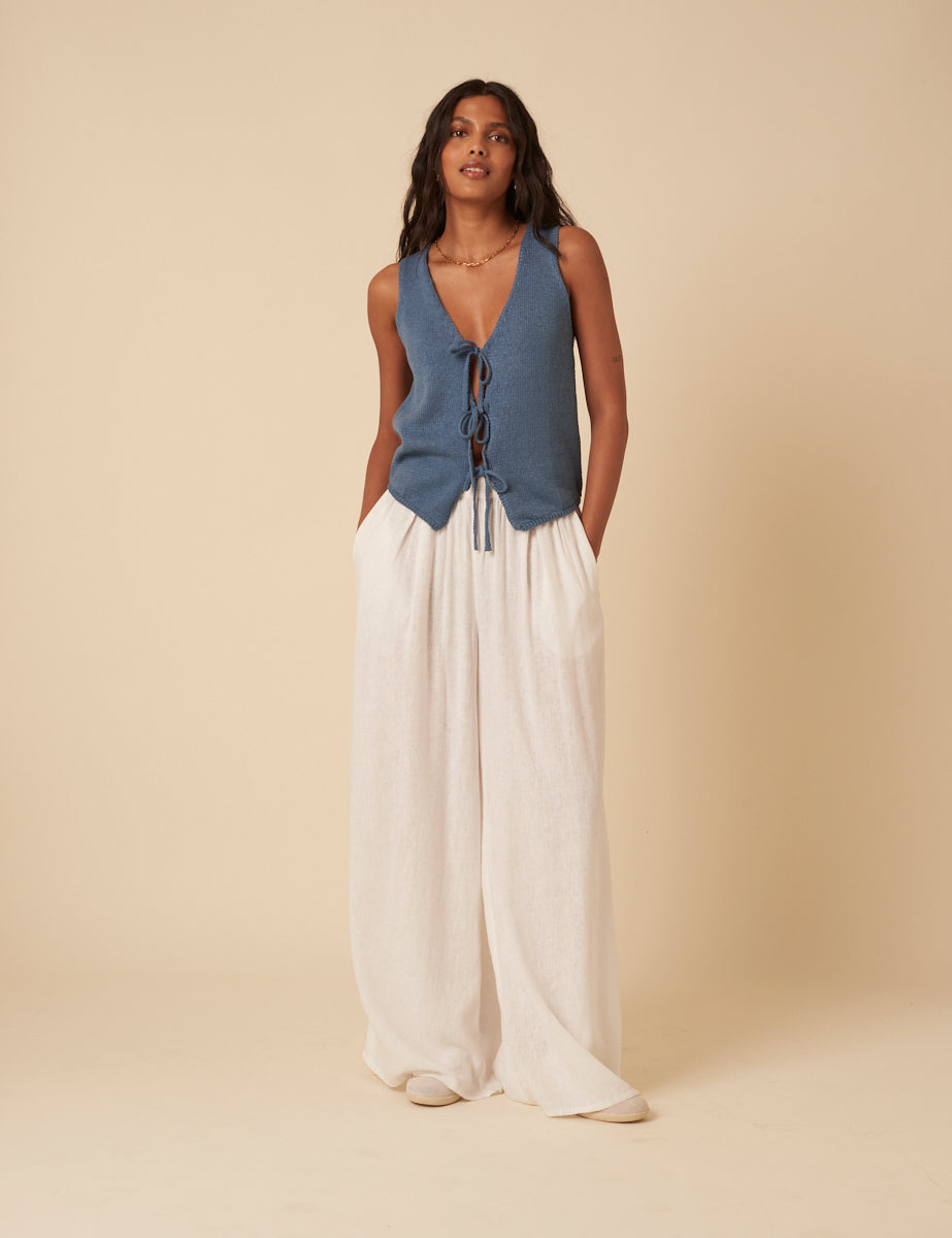 Secondary image of Blue Knitted Waistcoat