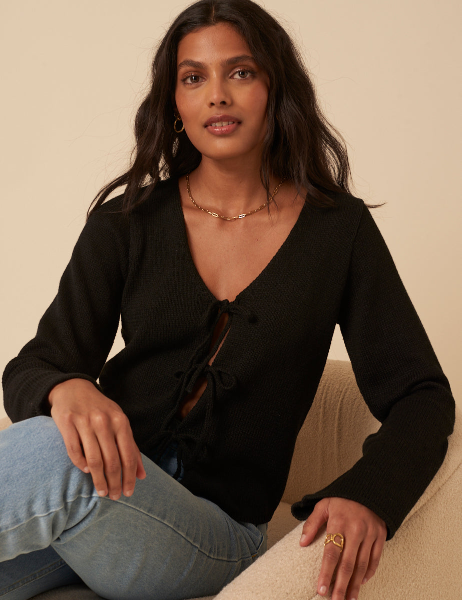 トップス THE TOE Rosen Peplum Cardigan Rosen Peplum Cardigan – THE TOÉ